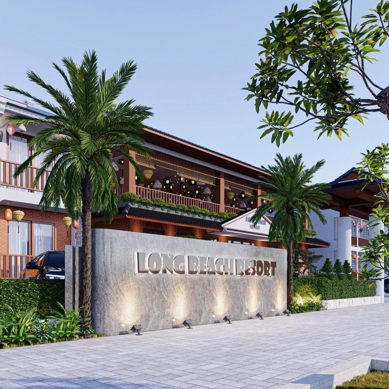 Phối cảnh Long Beach Resort — Biển tên Long Beach Resort