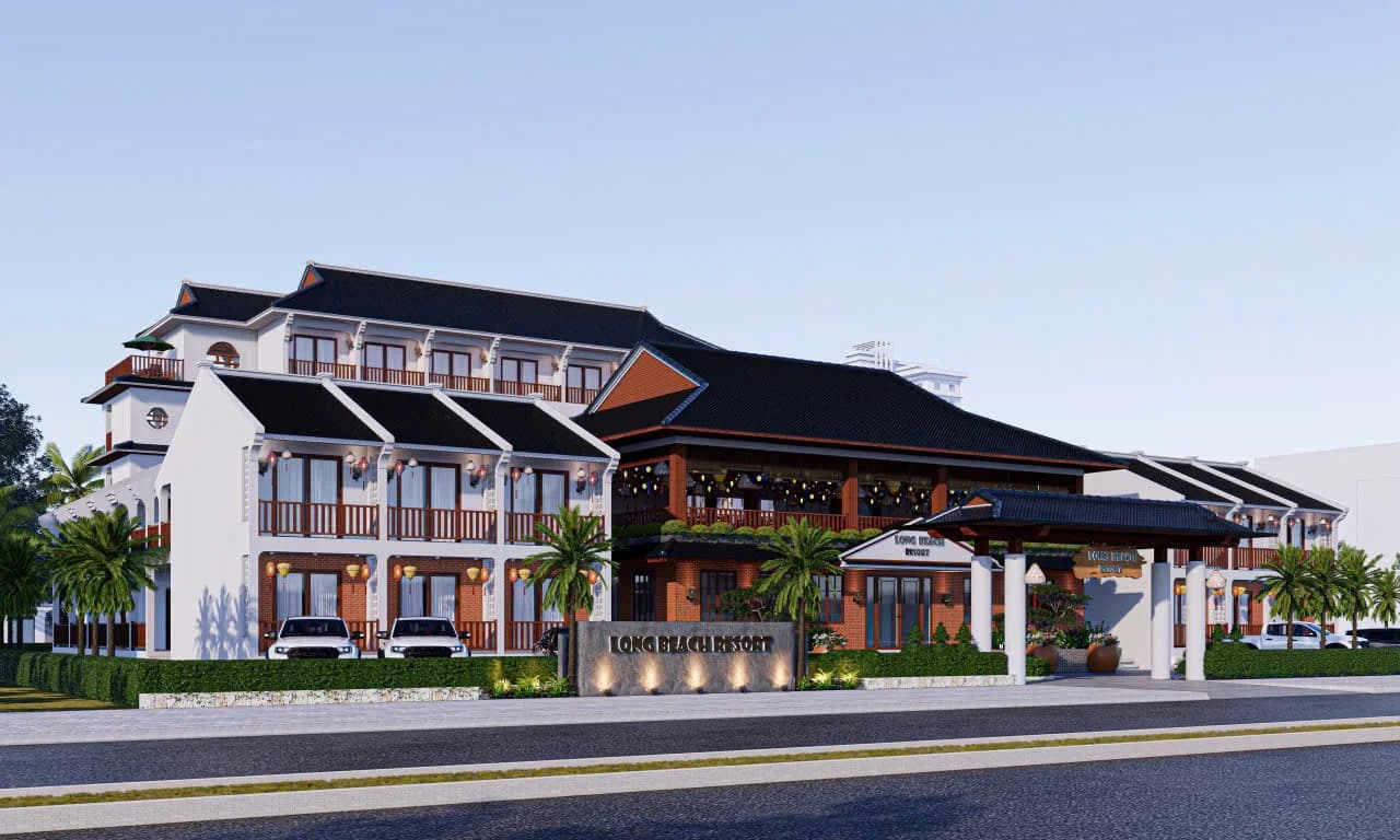 Phối cảnh Long Beach Resort — Mặt tiền và cổng