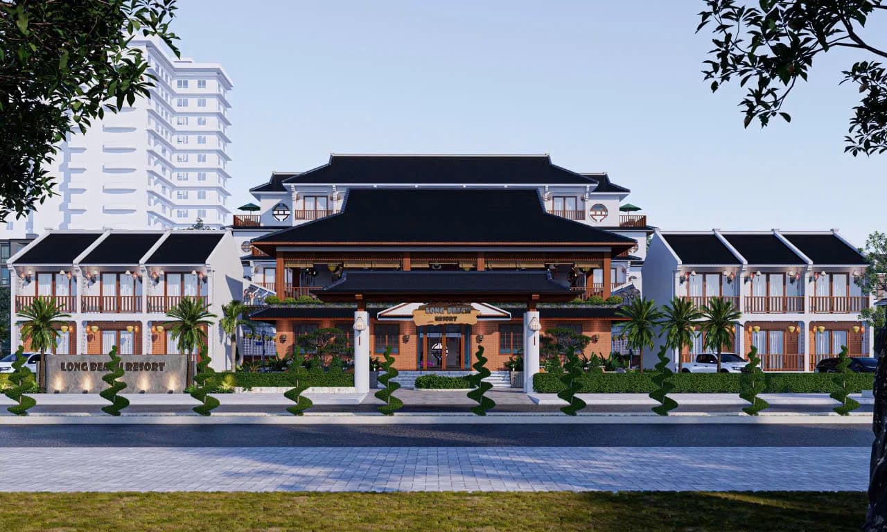 Phối cảnh Long Beach Resort — Mặt đứng khối chính