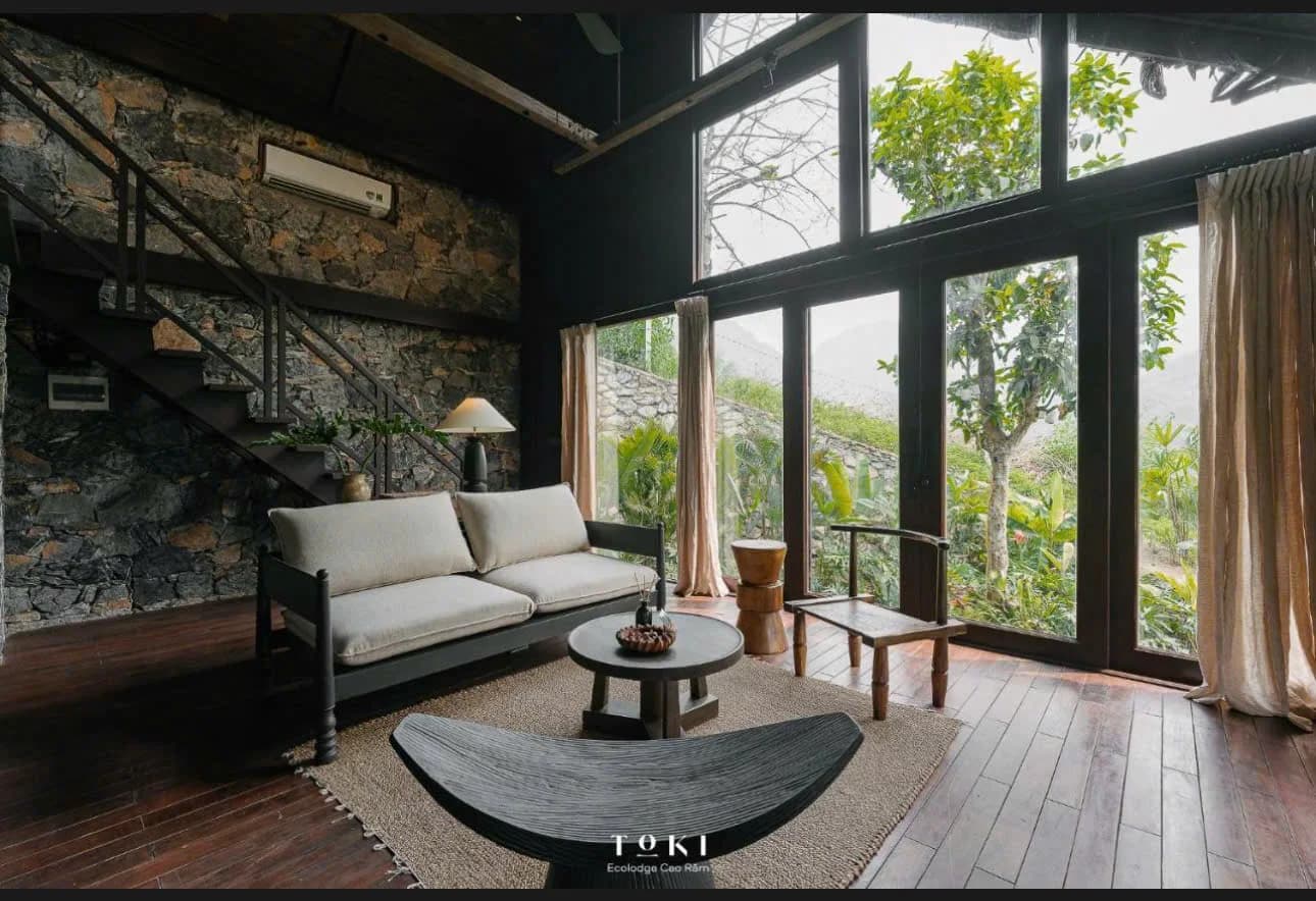 Toki Ecolodge — Phòng khách tầng trệt