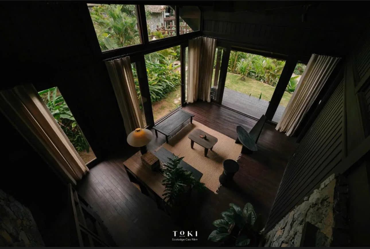 Toki Ecolodge — Phòng khách nhìn từ trên cao