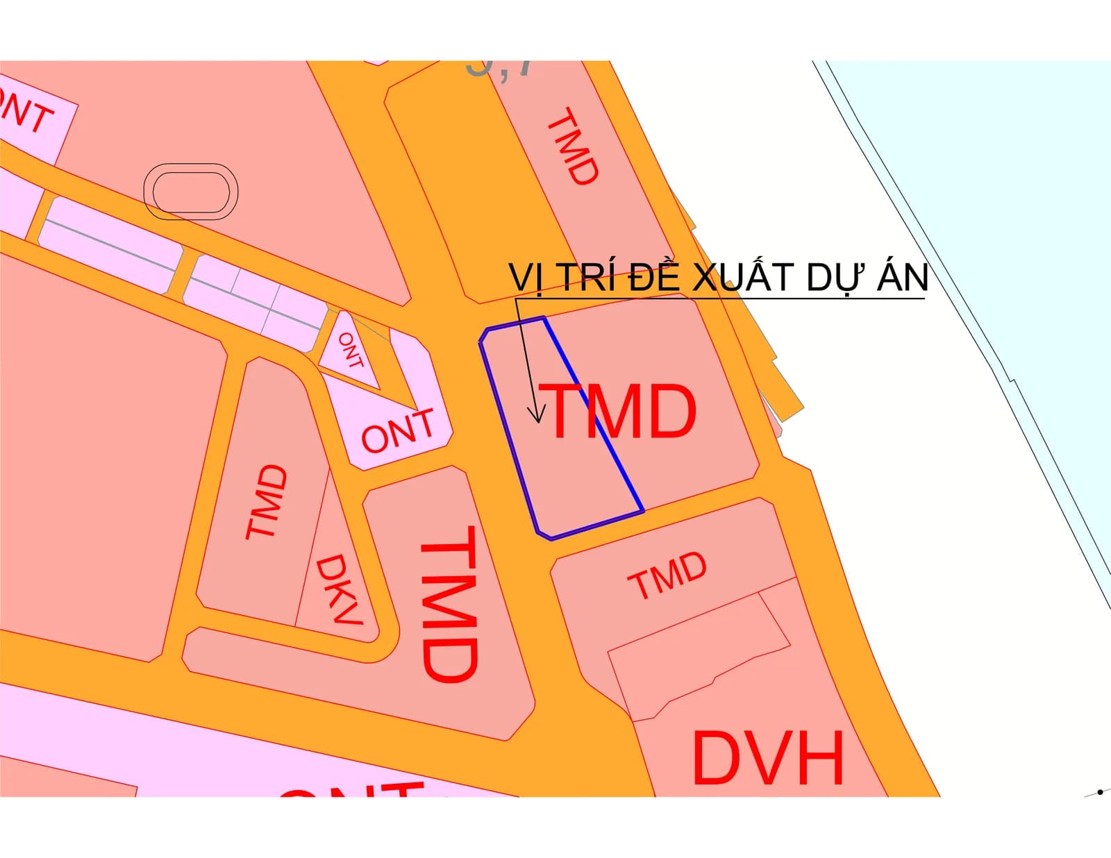 Trích quy hoạch sử dụng đất: vị trí dự án nằm trong đất thương mại dịch vụ